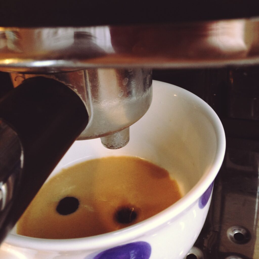 Coffee: The crema on the top of an espresso shot