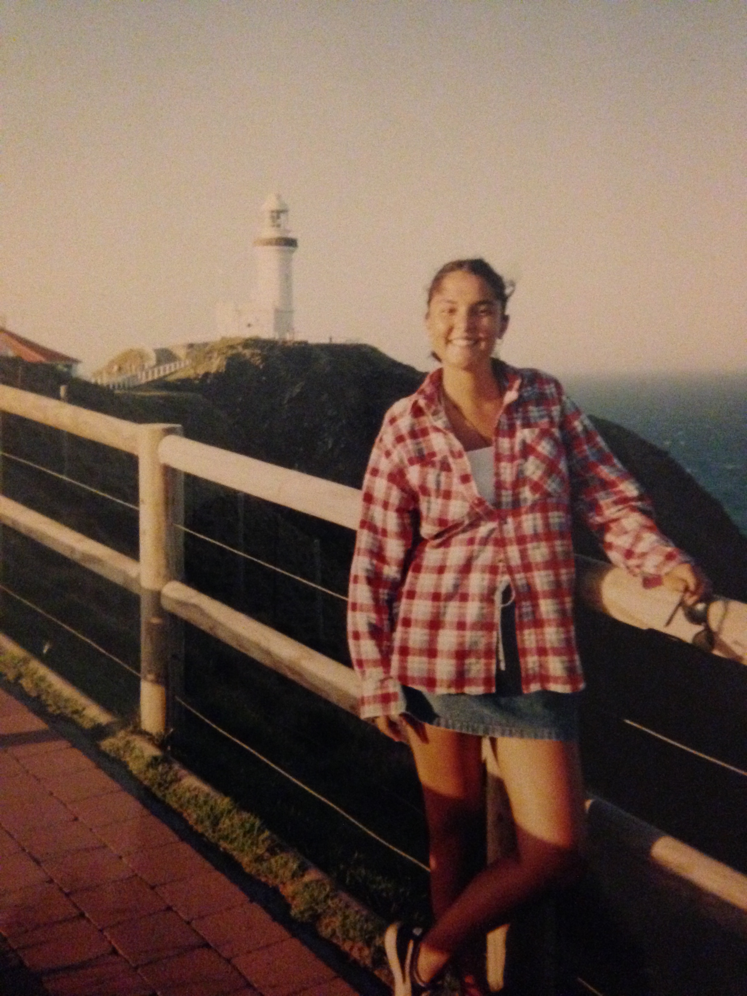 Standing at the most eastern point of Australia, Byron Bay lighthouse, in them midst of a two month road trip in 1995.